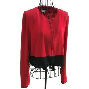 DONNA RICCO NY Women's Bolero Style Zipper Jacket